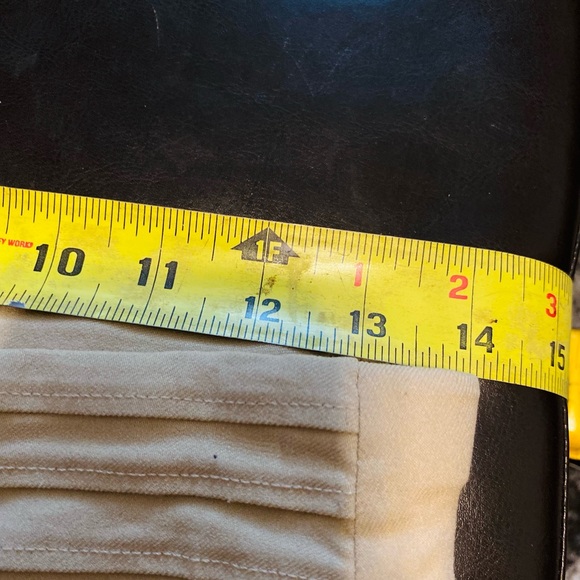 Joe B Beige Straight Leg Pants with Scrunched Top and Side Buttons - Picture 11 of 12